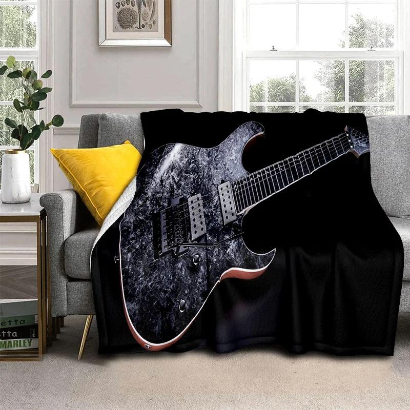 HD Classical Guitar Electric Guitar Blanket,Soft Throw Blanket for Home Bedroom Bed Sofa Picnic Travel Office Cover Blanket Kids