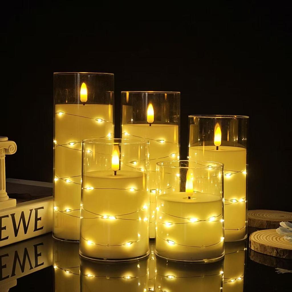 LED Acrylic Candle Lights for Christmas, Weddings, Parties, and Restaurants