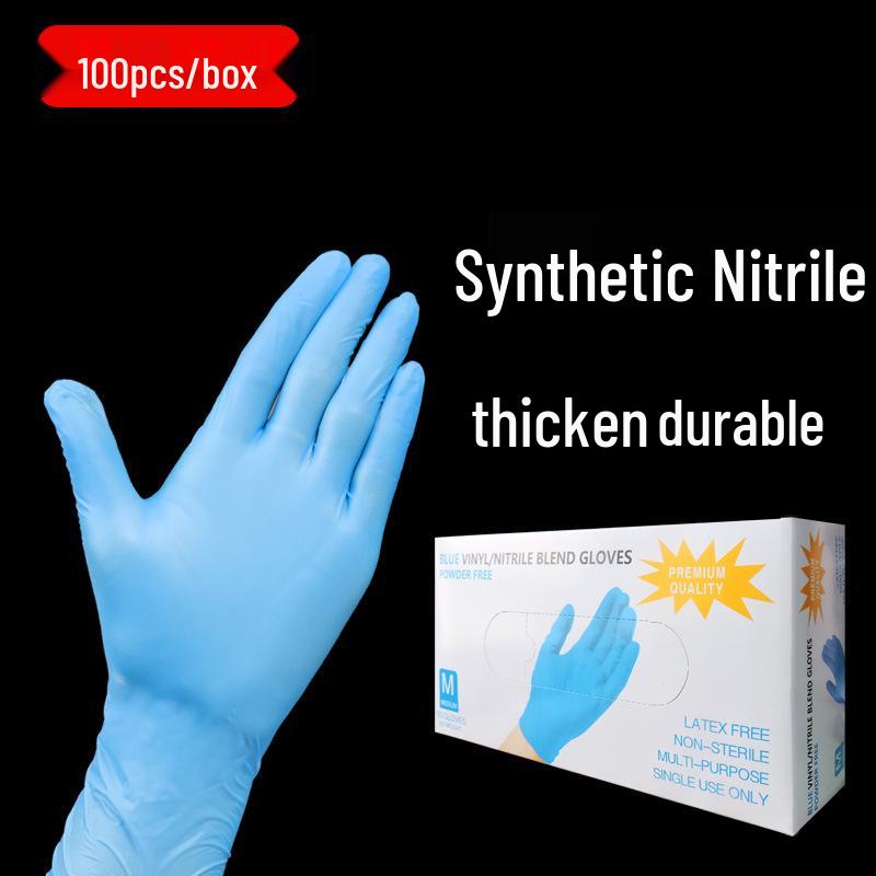Disposable Synthetic Nitrile PVC Gloves - Tattoo & Beauty Labor Protection, Latex-Free, 100 Count S