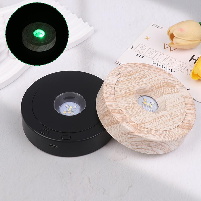 Drehbarer Displayständer Für Kristalle Glaswaren Speed Einstellbare Drehbühne 4,5" 7 Lichtmodi LED Drehbarer Displayständer