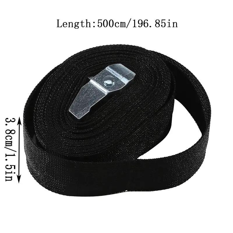 Rope Strong Ratchet Belt Black Buckle Tie-Down Belt Cargo Straps for Car Motorcycle Bike Metal Buckle