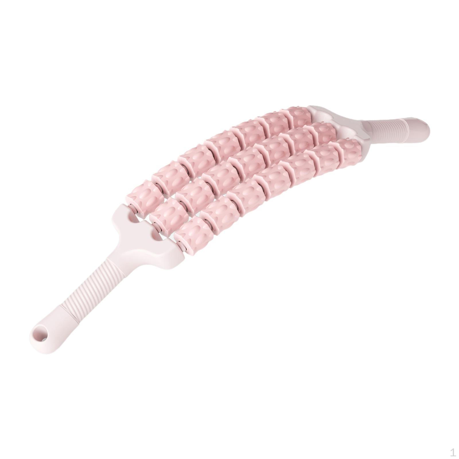 

Massage Roller Sticks Ergonomic Grip Nonslip Handle Body Muscle Relaxation Massages for рожевий