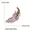 Luxury and Fashionable Peacock Open Screen Brooch, European and American Retro Colored Enamel Pin Accessories