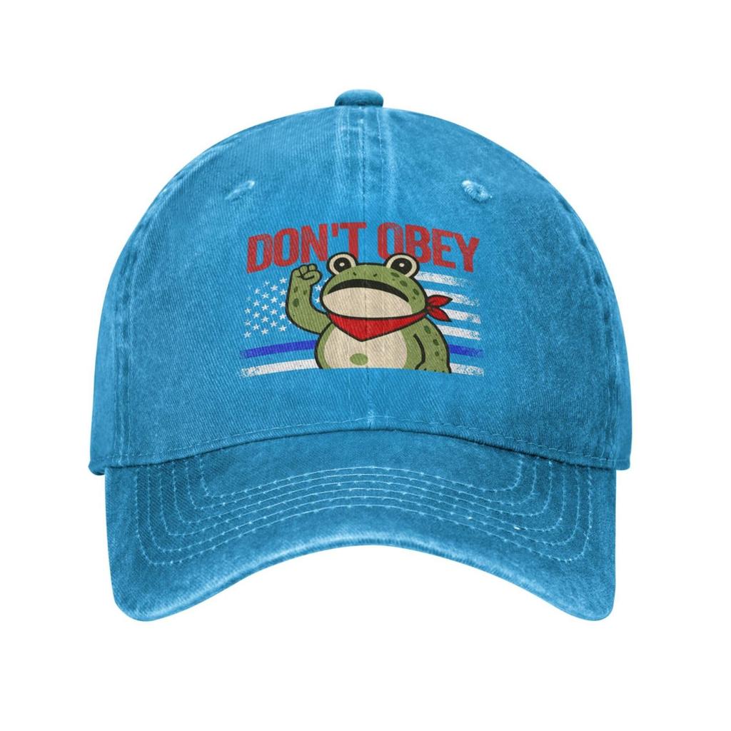 Men's And Women's Washed Cotton Baseball Caps With Printed Distressed Soft Top Denim Hats Vintage Hats