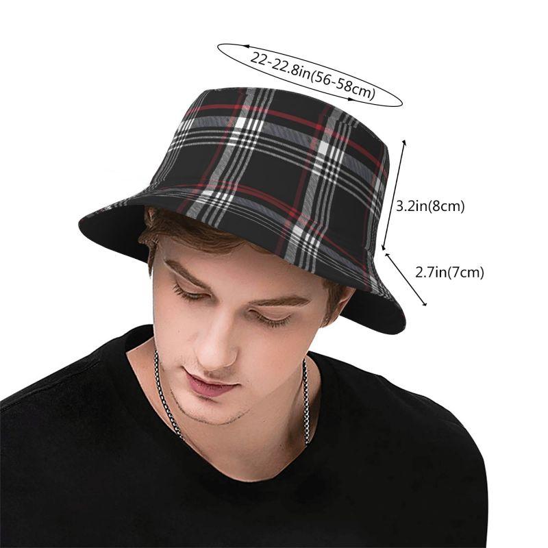 Custom GTI Tartan Bucket Hat Sun Beach Packable Fisherman Cap for Women Men Summer Outdoor Beach Camping Hiking Fishing