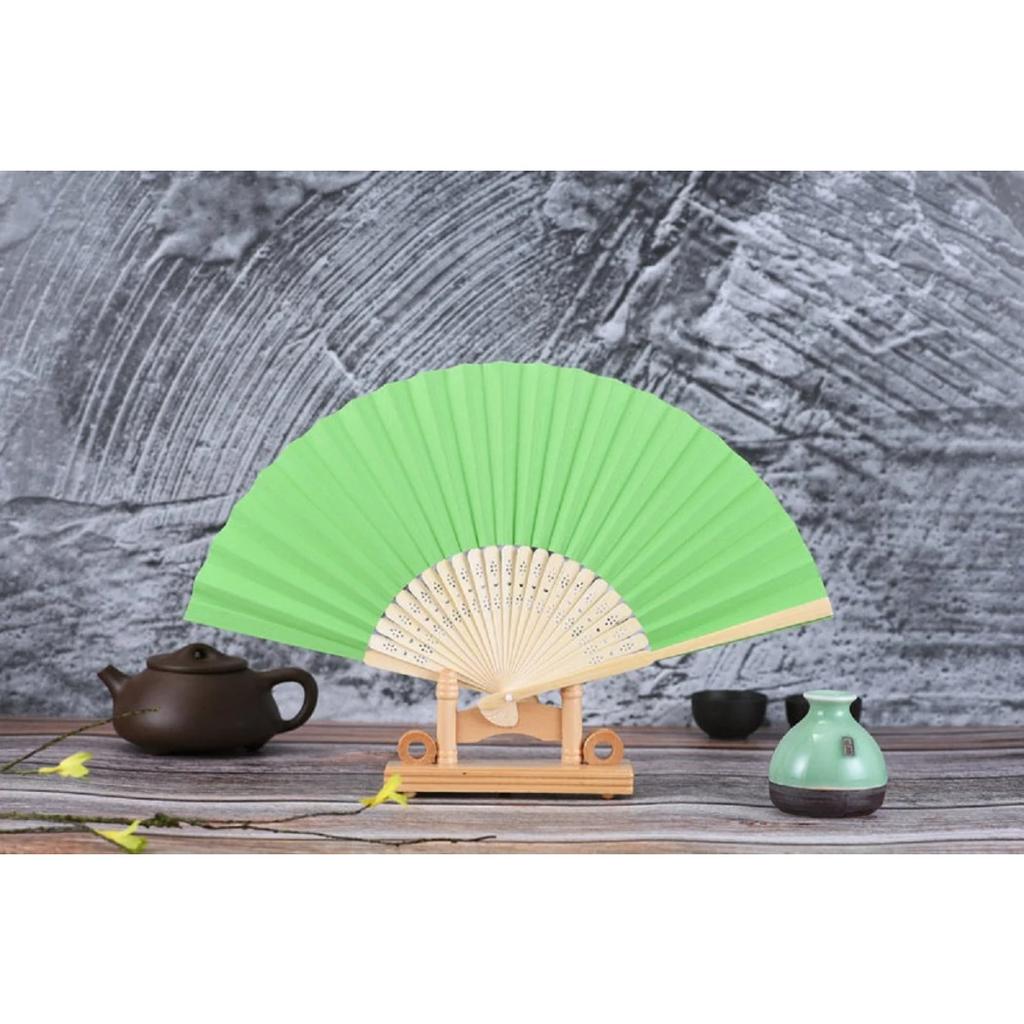 1 Peça Ventilador de Dança de Mão Estilo Chinês Padrão Personalizado Ventilador Dobrável de Bambu Ventilador de Mão para Casamento Ventilador de Flor de Bambu