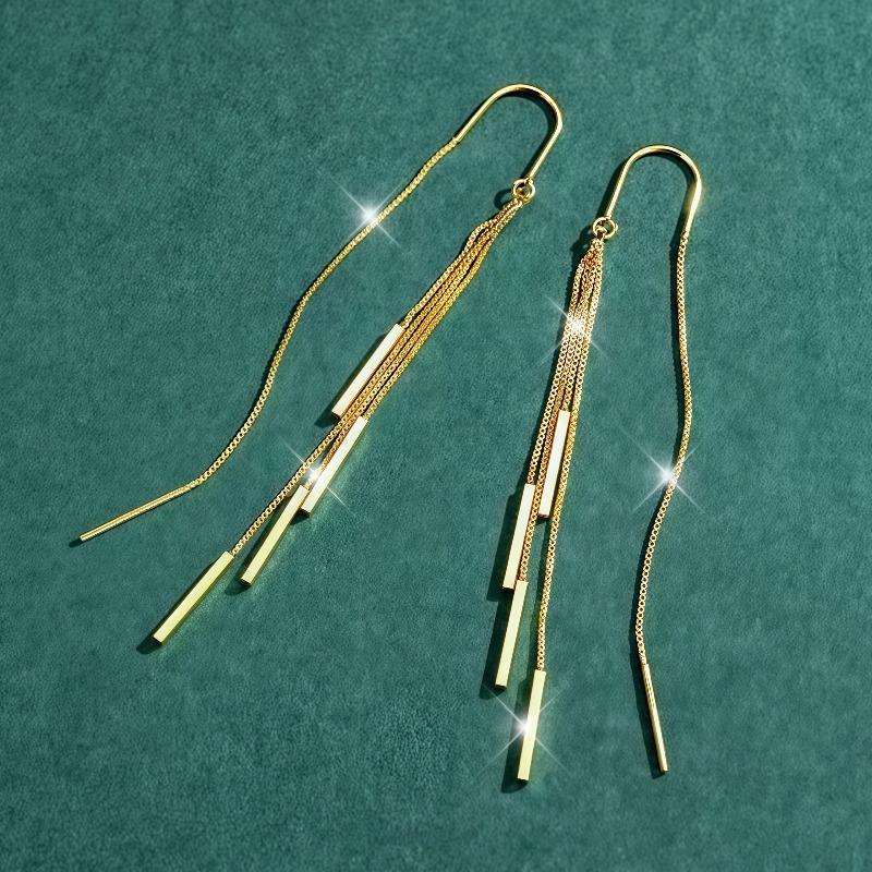 Comfortable Versatile Simple Elegant  Tassel Earrings for Women Daily Wear or Gatherings, Jewelry Accessories