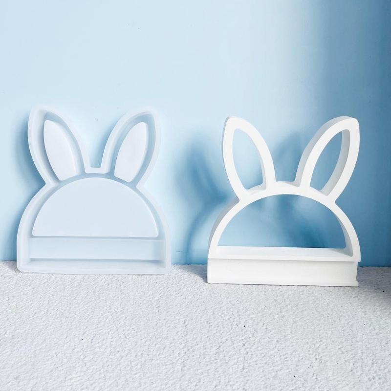 Unique Rabbit Head Shape Mold Innovative Ornament Moulds for Crafting Enthusiasts Hand-Making Resin or Plaster Projects