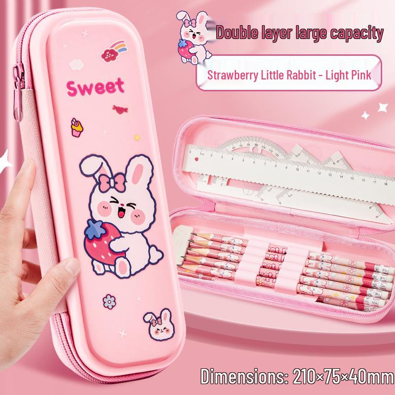 Capybara Pencil Case for Girls - Large Capacity Stationery Box for Primary School Students