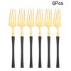 6Pcs Mirror Dinner Forks Cutlery Blakc Stainless Steel Fork Flatware Kitchen Silverware Western Dinnerware Restaurant Fork Set