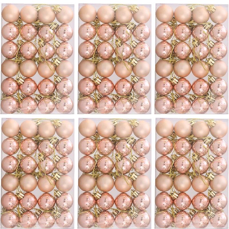 

24/72 шт. Міні-гальванічні ялинкові кулі, підвіски для різдвяної ялинки, набір для декорування, що висить, аксесуари для фестивальної вечірки 72pcs-(3 box)