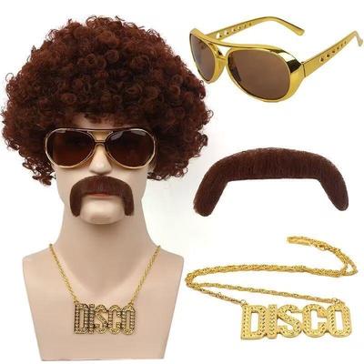 Výbušná paruka zpěvák punk retro jevištní vystoupení párty cosplay rekvizity