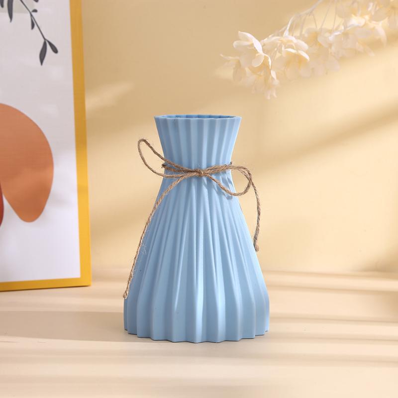 Creative Origami Vase European Pleated Vase Plastic Waist Folding Flower Vase Folding Paper Style Dry Flower Bottle Modern