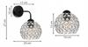 MODERN KNKIET LAMP ELEGANT CRYSTALS CHROME