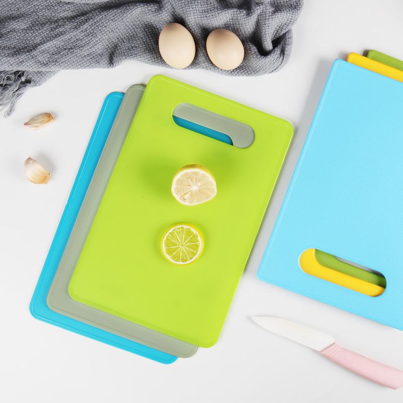 PP Kitchen Cutting Board Set: Double-Sided, Square, Ideal for Baby Food Preparation.