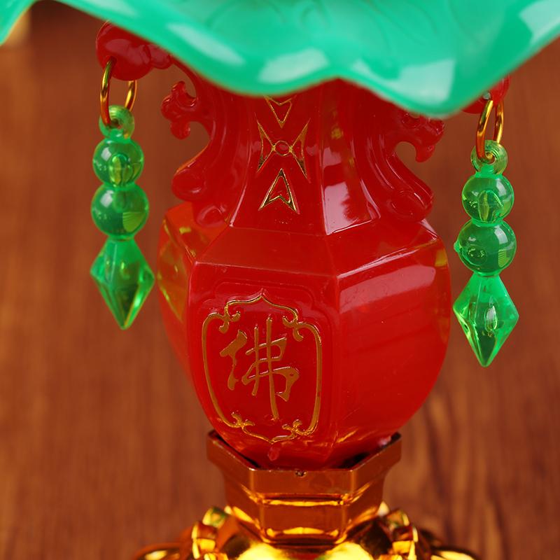 1Pc Led Lotus Buddhist Lamp Buddhism Faith Suppy Buddhism Prayer Lights For Home Meditation Worship Buddhism Temple