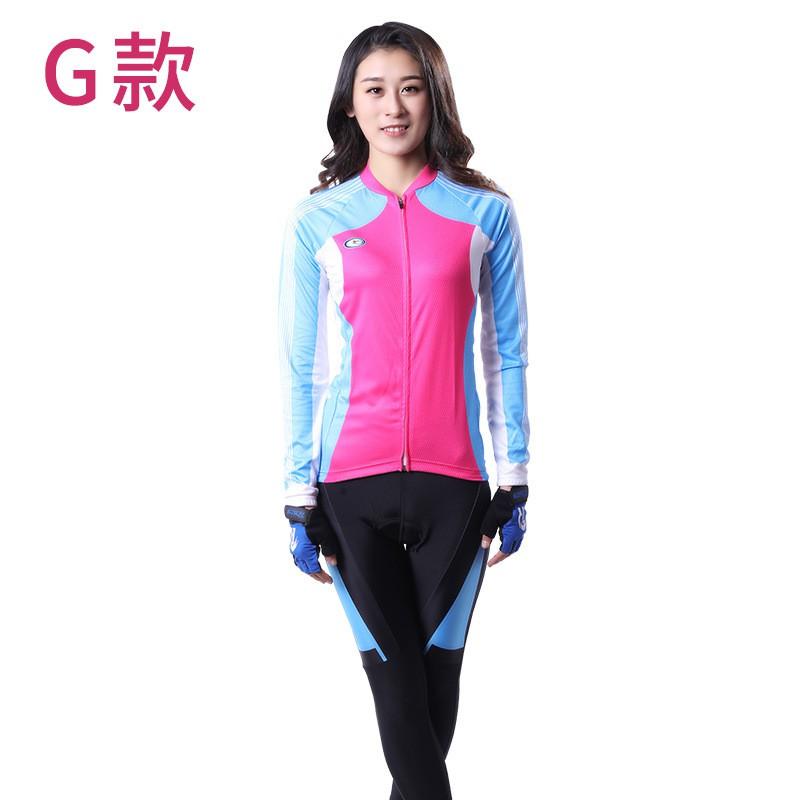 Womens Long Sleeve Cycling Jersey Pants Set Mountain Bike Riding UV Protection Windproof
