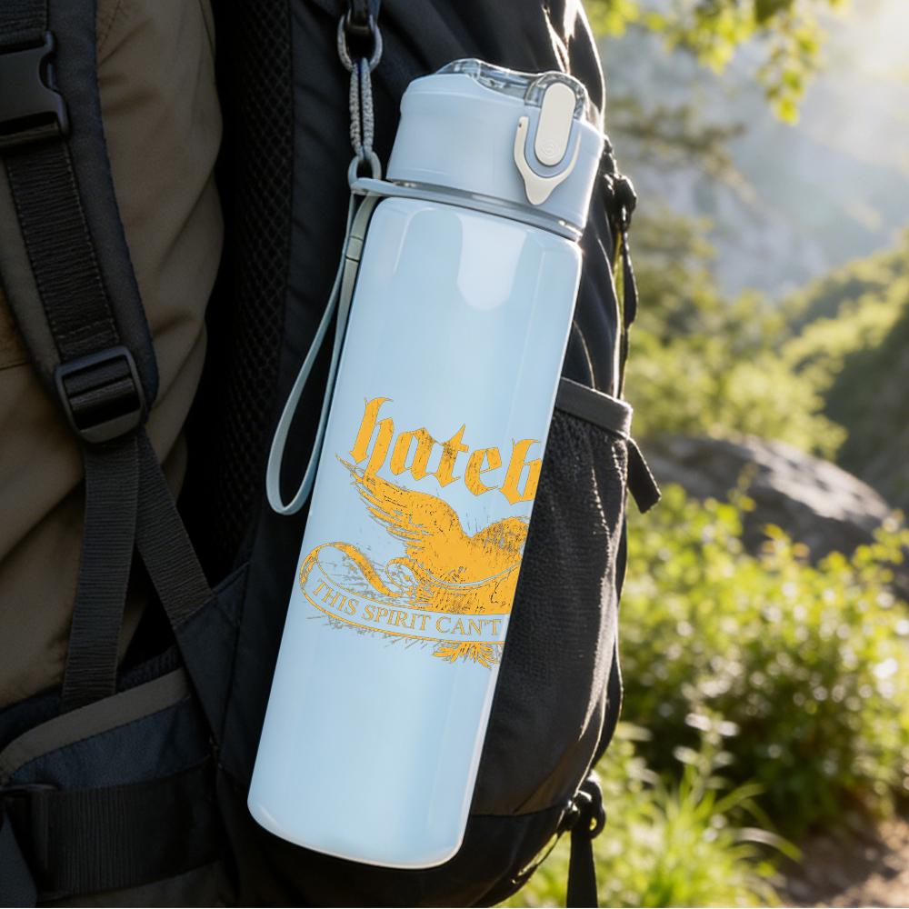 PC Multi Male Band Color Collage Print 750ml colorful plastic sports water bottle leakproof pop up lid with straw for outdoor work home use