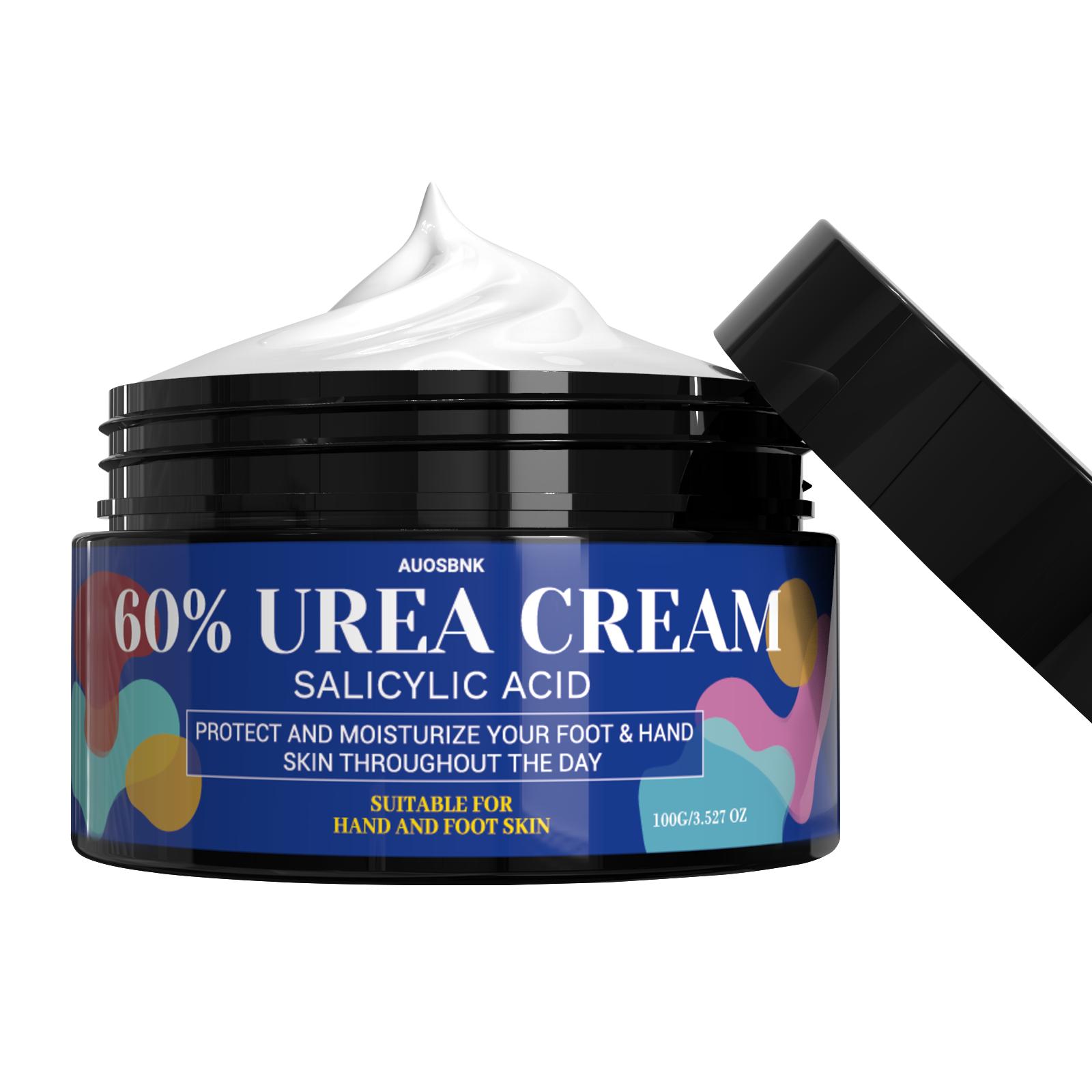 Crema all'Urea al 60%, Crema all'Urea per Piedi e Mani, Ad Assorbimento Rapido, Non Untuosa, Sicura per Pelli Sensibili, Idratante per Pelli Estremamente Secche, Regalo di Natale-100G