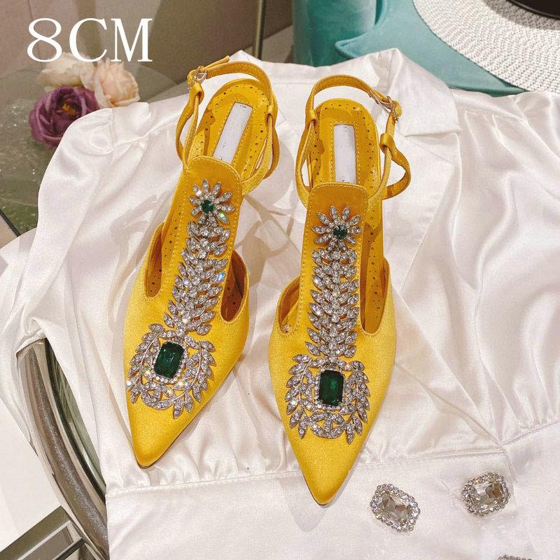 Mode 2025 Sommer Neu Spitz Stiletto High Heels Weibliches Temperament Sexy Diamant Schöne Hochzeitsschuhe Nach Leerkopf Sandalen