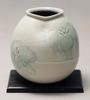 Marui Seito Shigaraki Ware Hechimon Flower Vase, Large, White, Large Flowers, Ceramic, MR-1-2563
