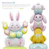 Aluminum Film Easter Rabbit Balloon Large Size Standing Design Large Bunny Balloon Colorful Design Standing Bunny Balloon