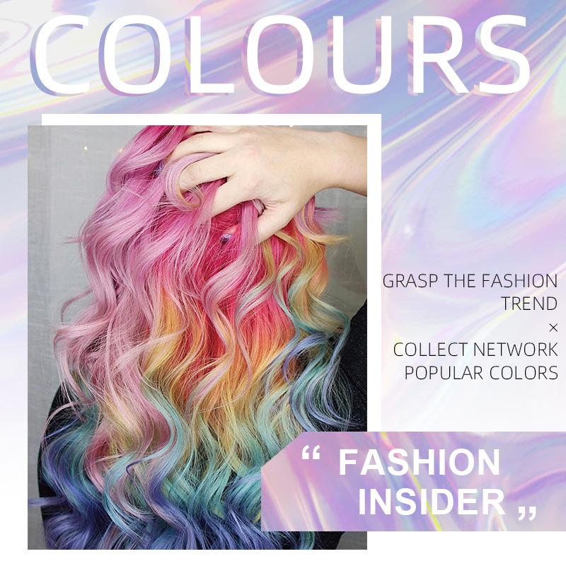 6 csomagolt doboz egyszeri hajfestéket, fehér sötétkék festő krémet színes szempillaspirál színes szempillaspirál kettős használatra