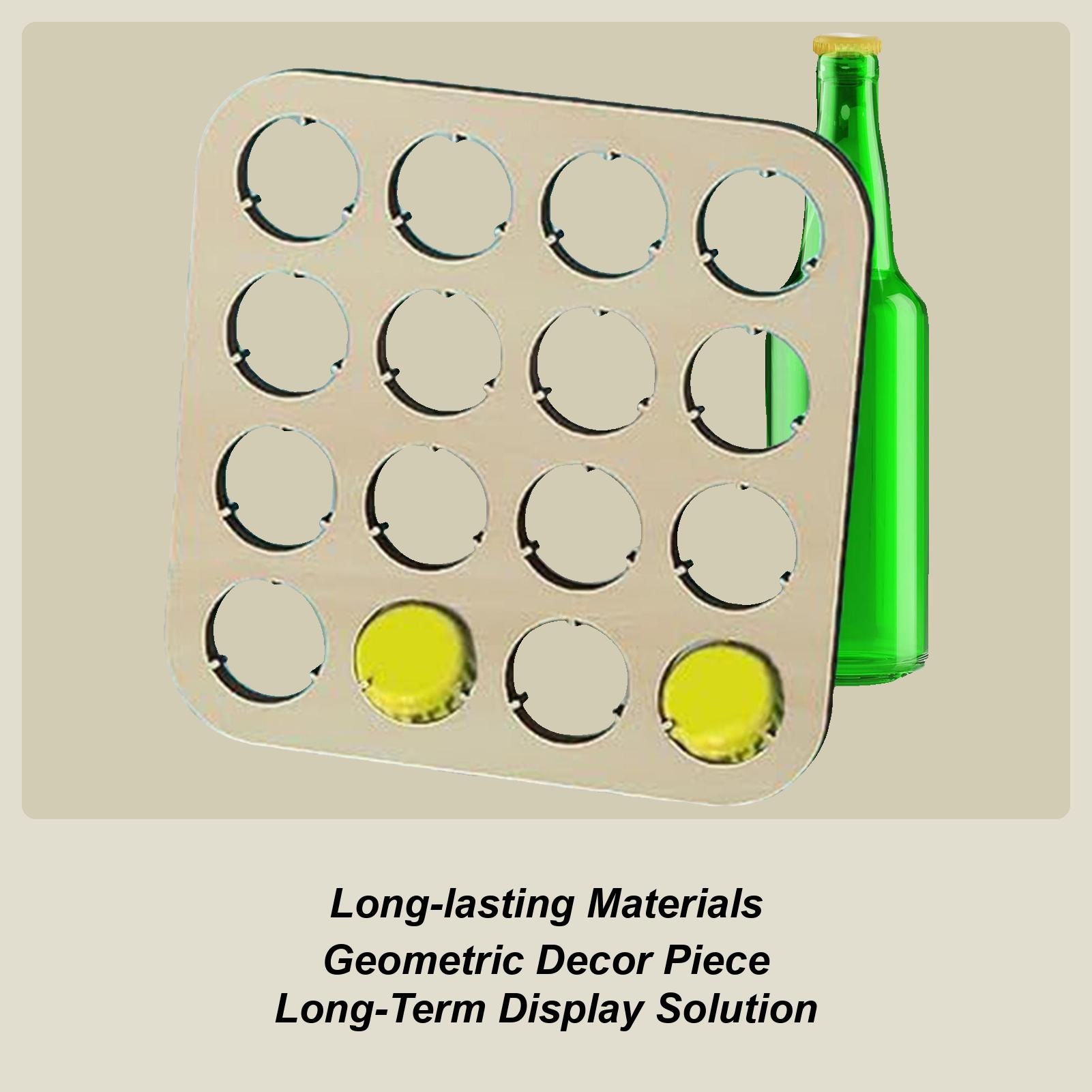 

Чехол для бутылки Дисплей Квадратный Держатель для крышек от бутылок 16-слотовый Деревянный лоток для хранения крышек от вина Домашний декор Для коллекционеров Женщин China Mainland