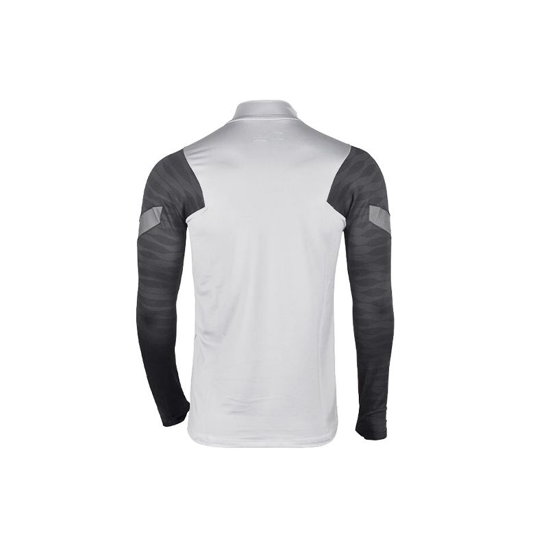 Nike Half-Zip Quick-Dry Long-Sleeve Soccer Jersey, Liverpool 21-22 Men Tops Light-Grey DC7771-017