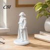 Military Uniform Figure 3D Printed Napoleon Statue with Coat, Turban & Scroll, Vintage Historical Desktop Decor Exhibition Hall Ornament Figurine,