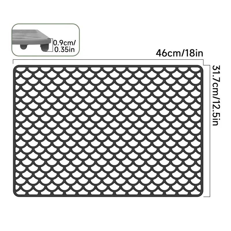 Küchen Silikon Spülbeckenschutzmatte Faltbar Rutschfest Geschirr Abtropfmatte Haushalt Multifunktionales Schreibtischpad