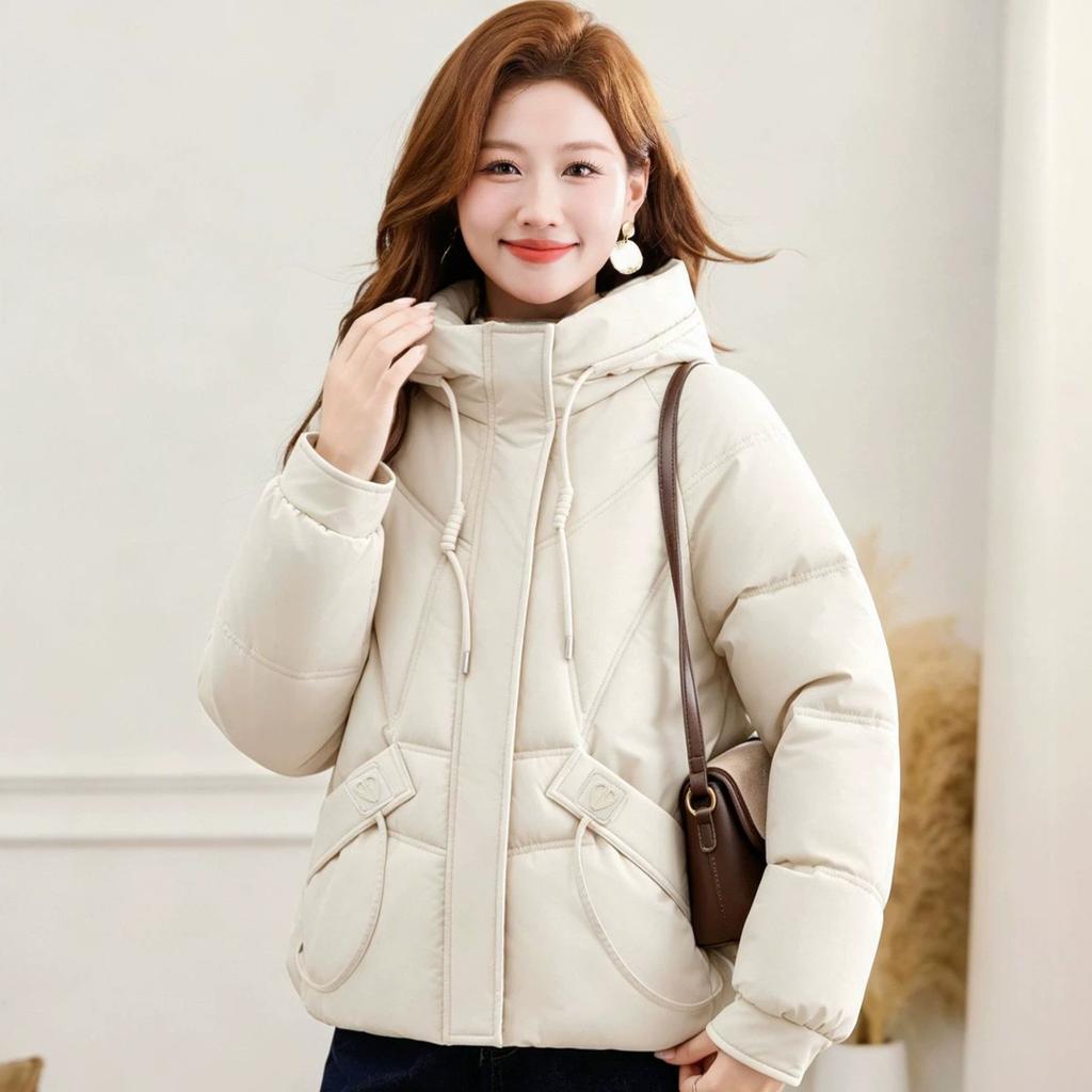 New hooded down padded clothes mother padded jacket middle-aged and elderly padded clothes women's short padded clothes winter coat