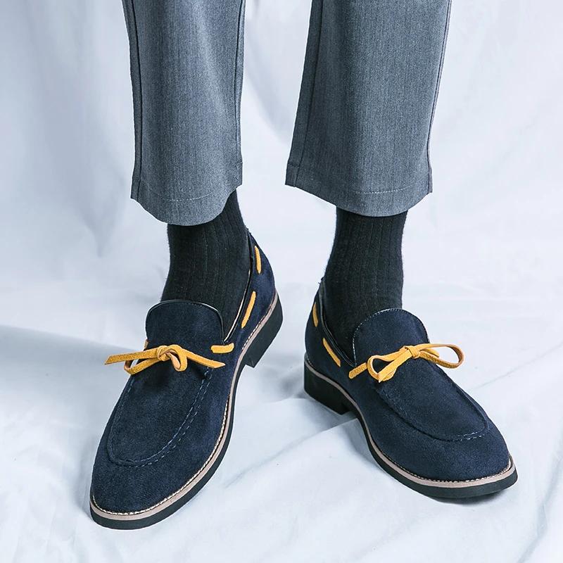 Märkesloafers Herr Stor Storlek 46 Mjuka Körmockasiner Högkvalitativa Ballerinaskor Äkta Läderskor Herr Slip-on Mockaloafers för Män