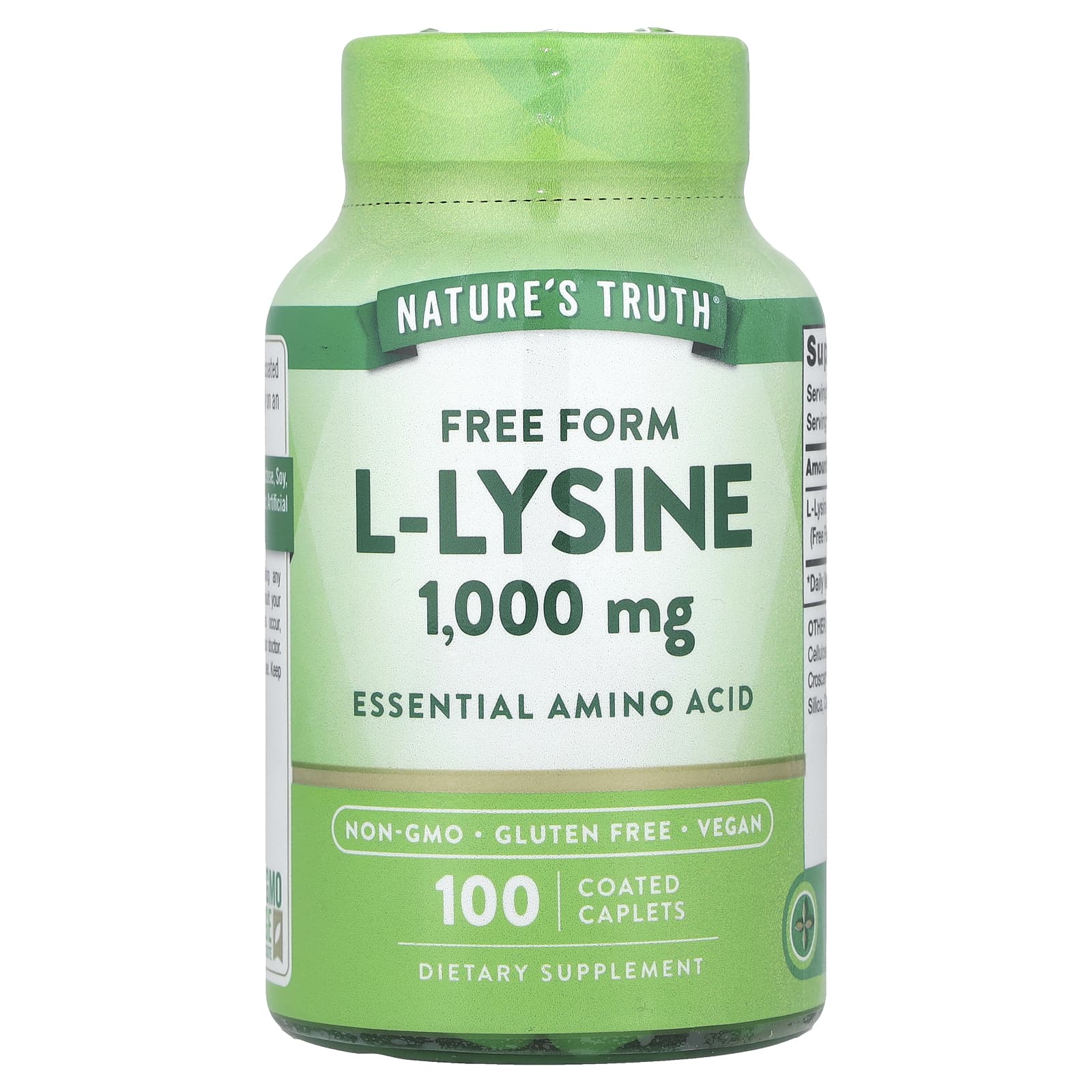 

Nature S Truth, L-Lysine, 1,000Mg, 100 Coated Tablets