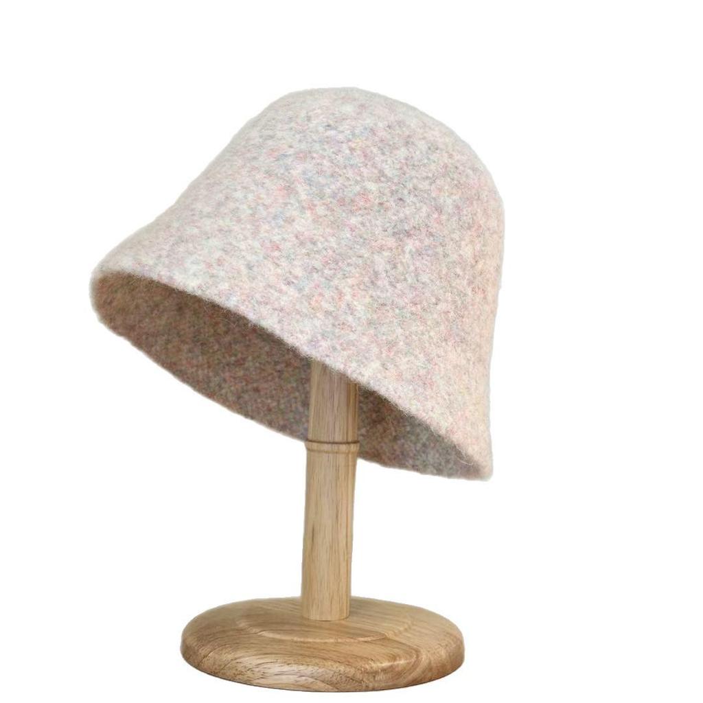 Women's High-End Warm Bucket Hat: Windproof, Cold-Proof, Solid Color, Face-Covering for Autumn/Winter