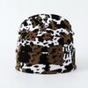 Halloween Knitting Cow Pattern Soft Unisex Hat Adult Outdoors for Ski Cycling