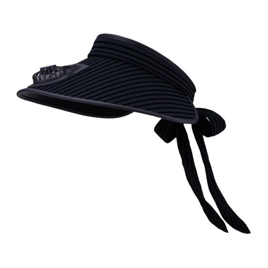Cooling Fan Sun Hat with Adjustable Straps USB Rechargeable Battery Wide Brim for UV Protection Beach Hat