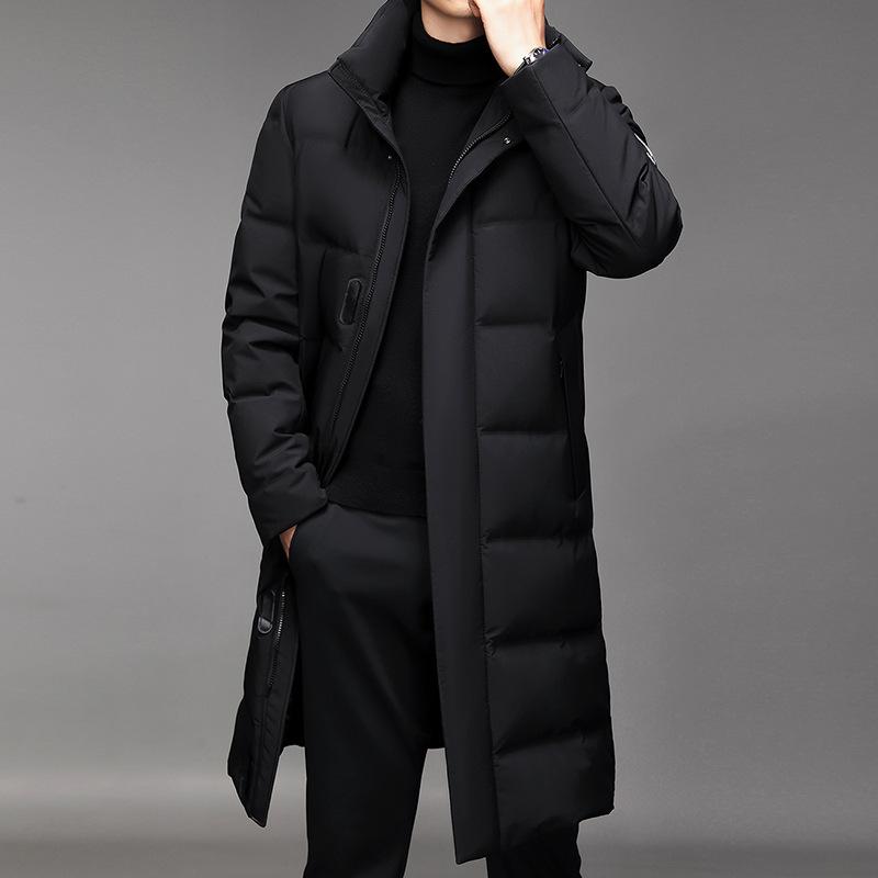 Fable Men's White Down Jacket For Mid-Length Style Over Knees In Winter New Thickened Cold-Proof And Large-Size Duck Down Jacket Cm