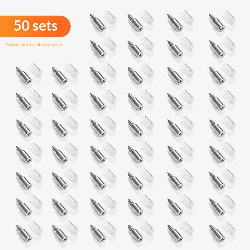 10/50 Sets Regalbodenträger mit Hülse Selbstschneidende Schrauben für Küchenschrank Laminatboden Haus Holzbearbeitungsprojekte