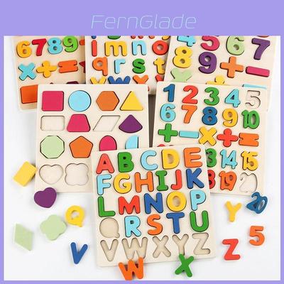 Montessori Zahlen- und Buchstabenpuzzle aus Holz für frühkindliches Lernen und kognitive Entwicklung