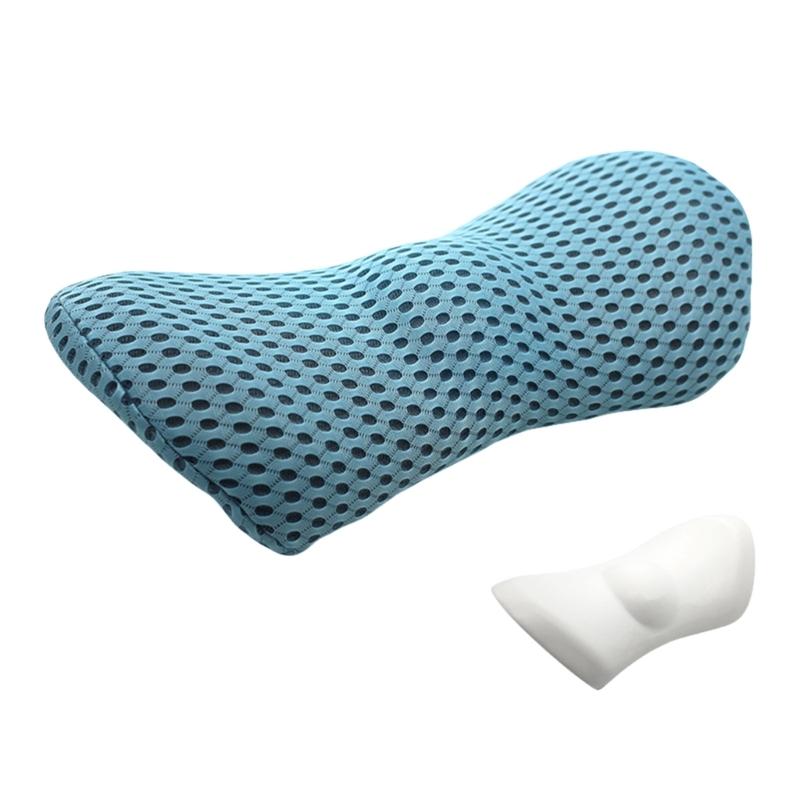 Back Support Pillow for Office and Car Seats 3D Curveds Lumbar Cushions with Washable Cover for Enhanceds Comfort