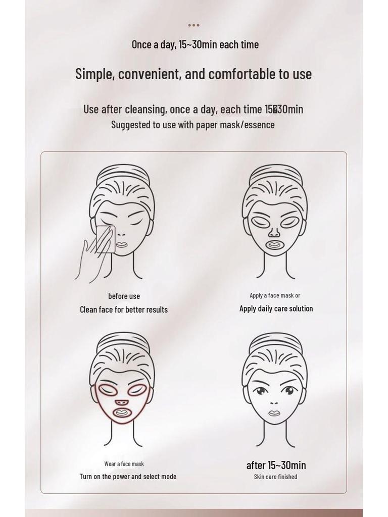 Photon Rejuvenation LED Facial Mask - Home Whitening & Beauty Device