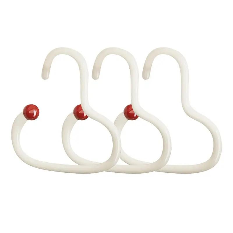 3pcs Versatile Round Storage Hook for Hats Ties Scarves Bags Dopamine Plastic Multi-Purpose Storage Rack  for Hats Scarves Belts