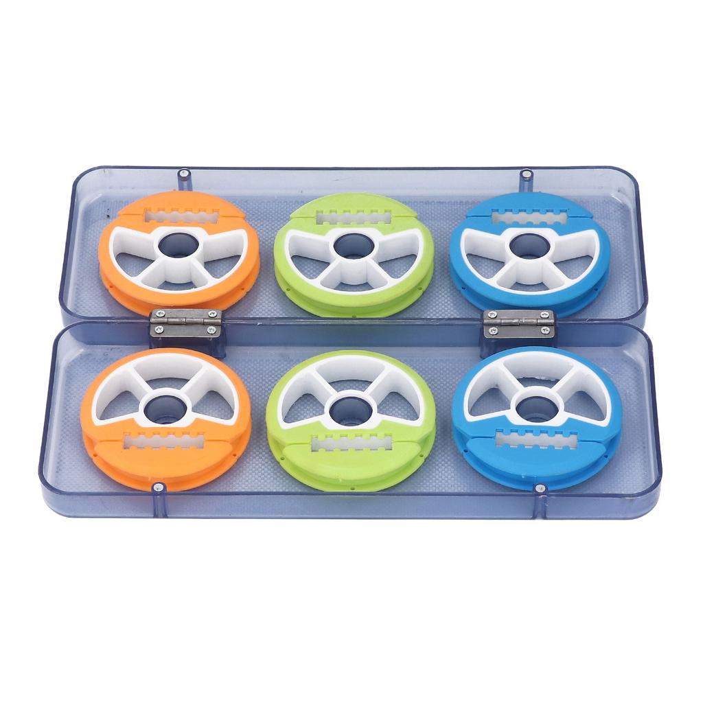 Suporturi de Depozitare pentru Fir de Pescuit 6 Buc Multifuncțional Portabil Tamburi de Spumă Carcasă Suport pentru Fire de Pescuit Cârlige și Plumbi