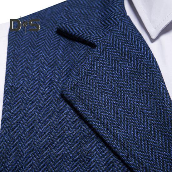 Men Suit Vest Lapel Sleeveless Single Breasted Slim Fit Waistcoat with Flap Pockets Solid Color Formal Business Vest Coat