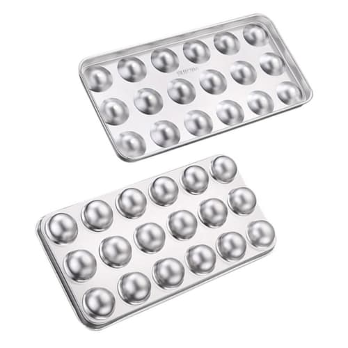 WATIIFUFU Ice Hockey Mold, Freezer Ice Tray, Ice Cube Mold, Ice Baking Mold, Ice Maker Machine, DIY Ice Mold, Round Ball Shape, 304 Stainless Steel, S