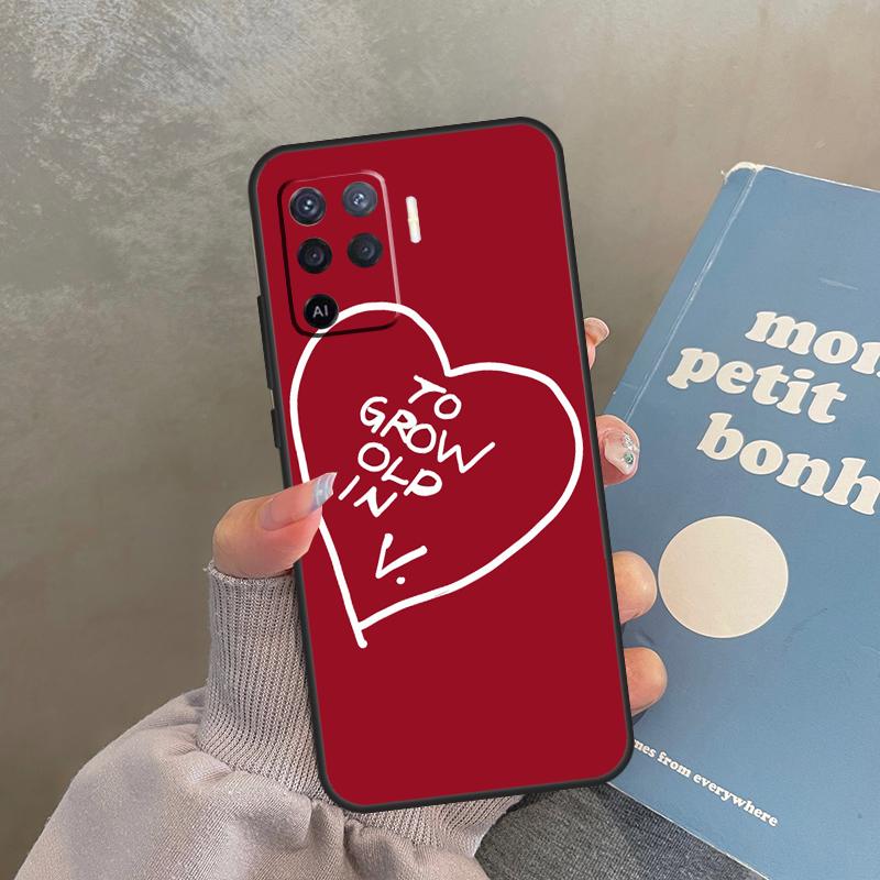 To Grow Old In Case For Oppo A60 A40 A80 A18 A38 A58 A78 A98 A16 A76 A96 A15 A17 A77 A74 A94 A54 A57S Cover
