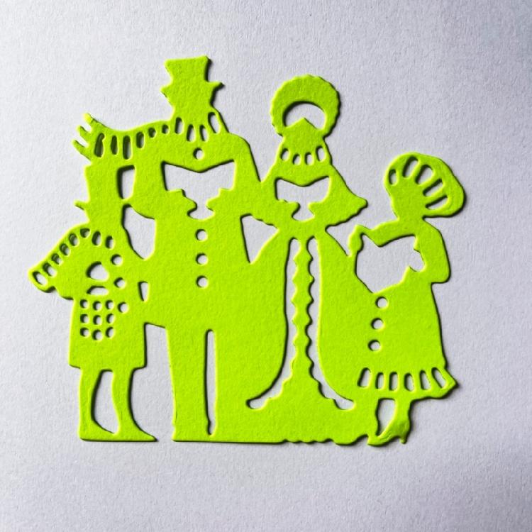1Set Four Human Metal Cutting Dies DIY Stamps Embossing Scrapbooking Decoration
