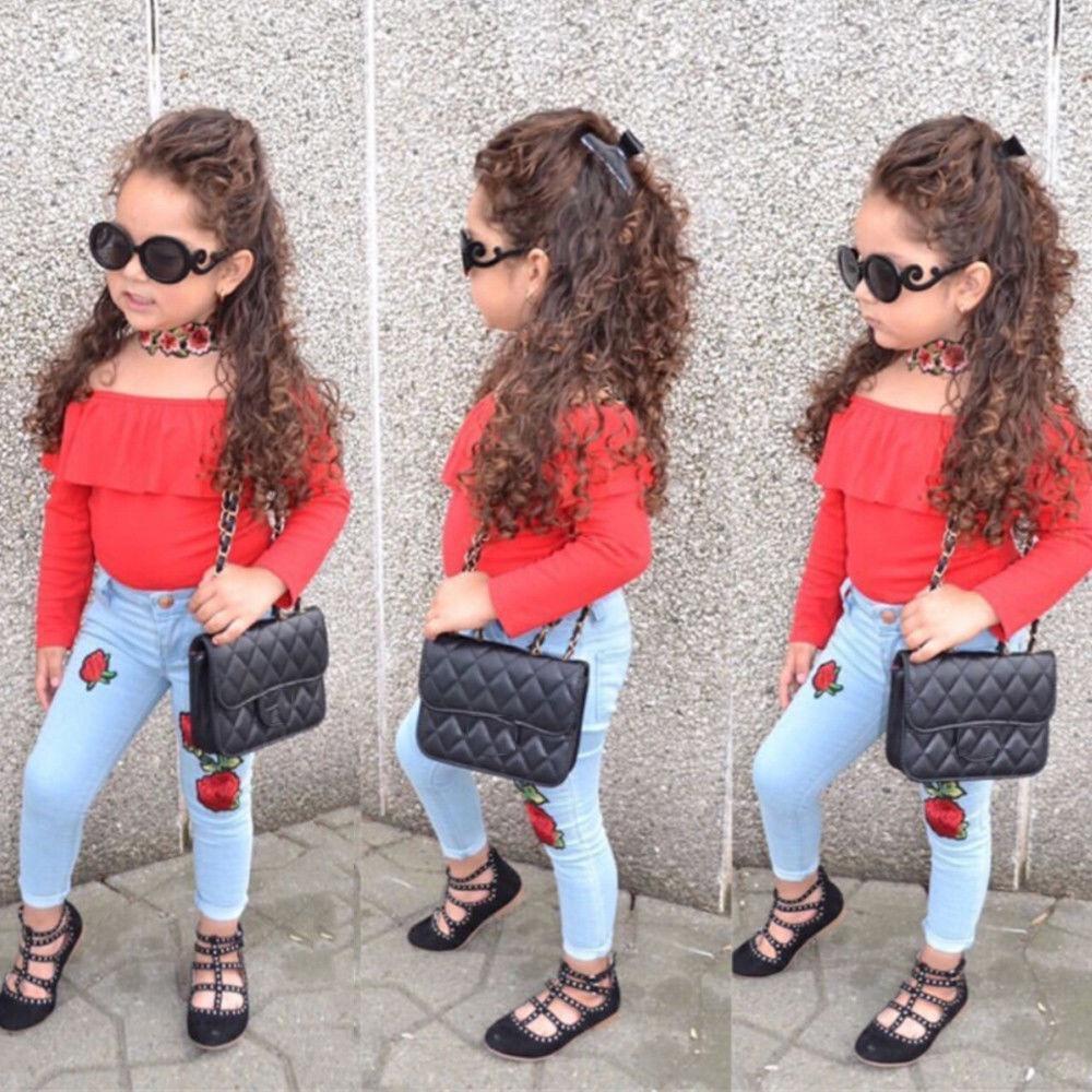 jeans tops for baby girl