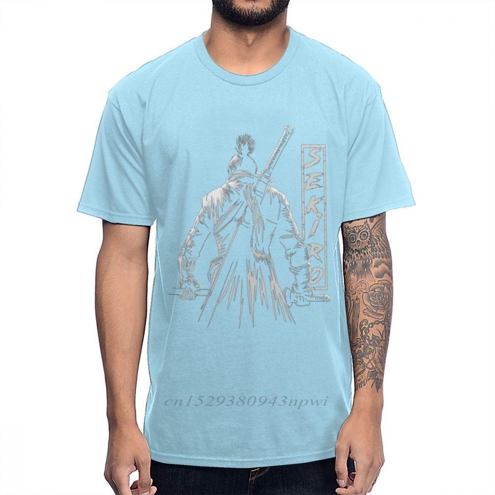 PS4 Game SEKIRO T Shirt Shadows Die Twice The Onearmed Wolf Tee Shirt For Male Retro Homme Tee Shirt 100 Cotton